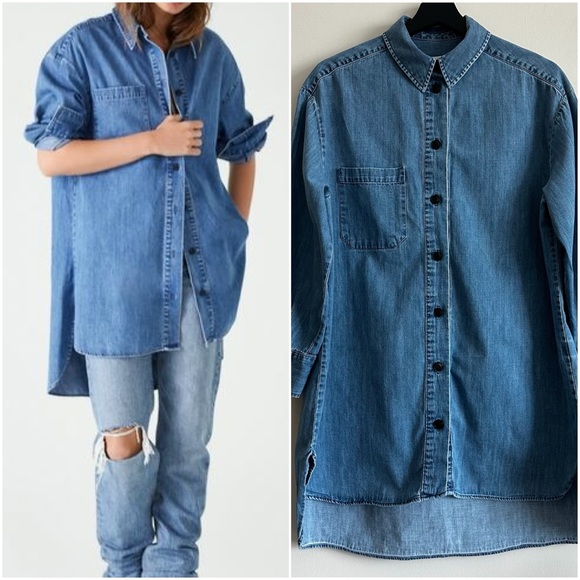 zara high low top